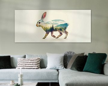 La nature dans le lièvre sur Poster Art Shop