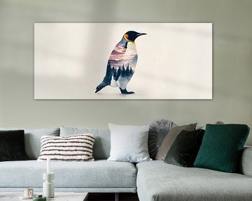 Pinguïn in landschap