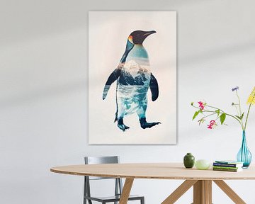 Penguin in the snow by Poster Art Shop