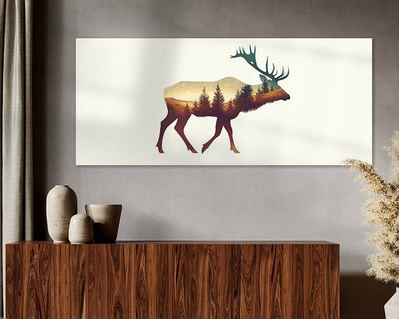 Voorbeeld van het werk in een kamer
