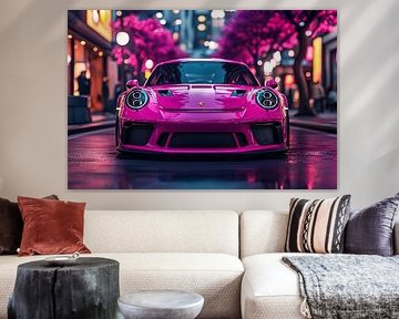 Roze Porsche 911 GT3 van PixelPrestige