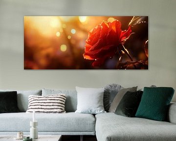 Red blossom in the light by Poster Art Shop