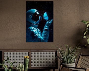 Vlinder in de ruimte van Poster Art Shop