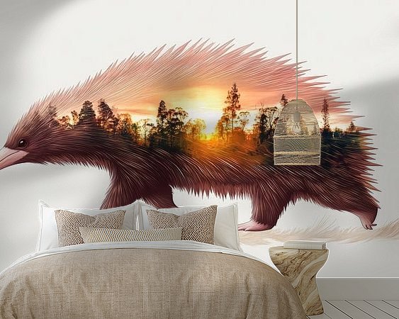 Voorbeeld van het werk in een kamer