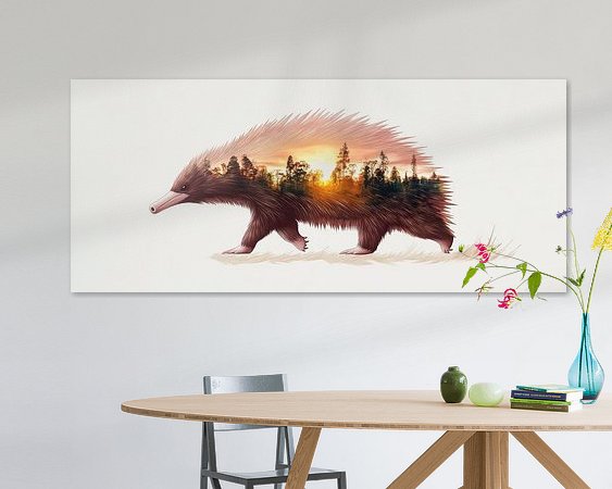 Voorbeeld van het werk in een kamer