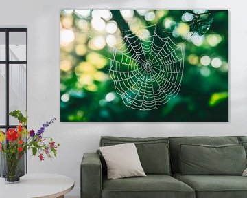 Spider web in the forest by Poster Art Shop