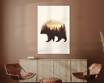 Stekelige bosgeest van Poster Art Shop