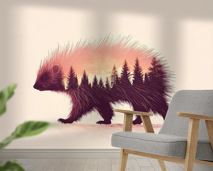 Voorbeeld van het werk in een kamer