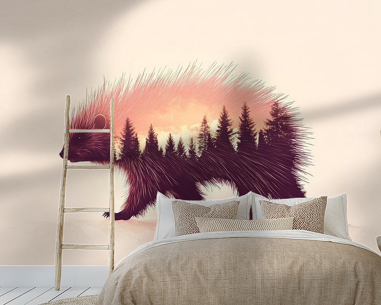 Voorbeeld van het werk in een kamer