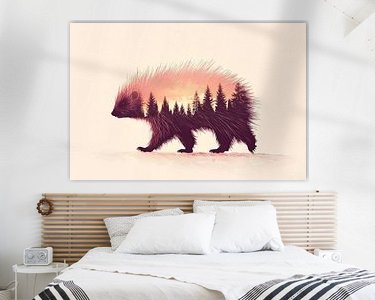 Voorbeeld van het werk in een kamer