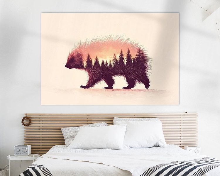 Voorbeeld van het werk in een kamer