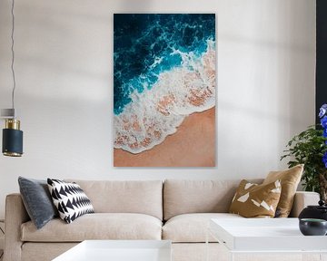 Vagues sur la plage sur Poster Art Shop