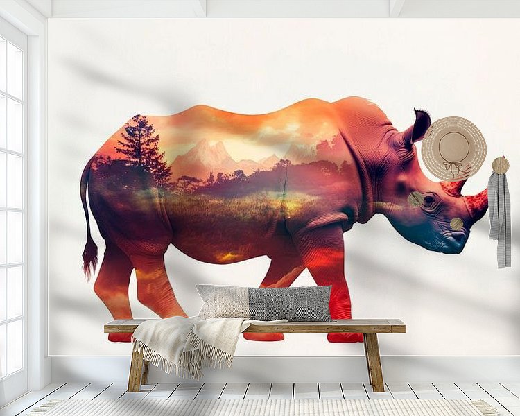 Voorbeeld van het werk in een kamer