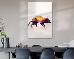 Voorbeeld van het werk in een kamer