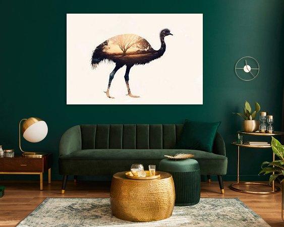 Voorbeeld van het werk in een kamer