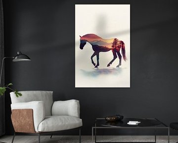 Dreamlike horse landscape by Poster Art Shop