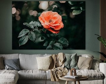 Raindrops on a rose by Poster Art Shop