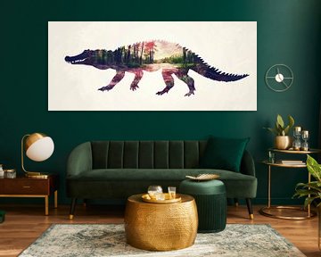 Prehistorische landschapsvorm van Poster Art Shop