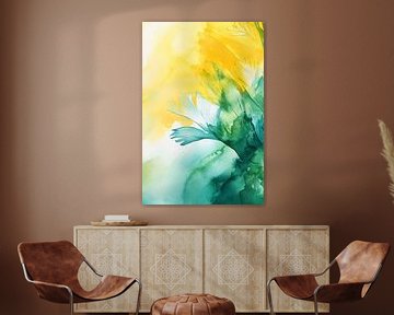 Tropische abstracte aquarel kunst van Imperial Art House