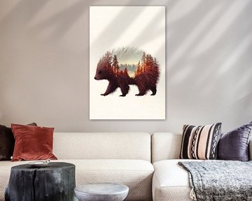 Bos in het dier van Poster Art Shop