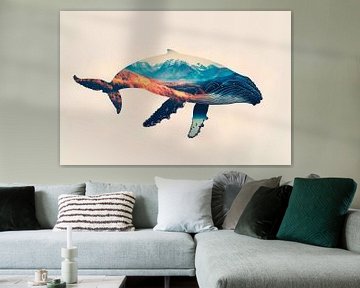 Wal mit Landschaft von Poster Art Shop