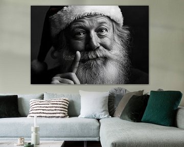 De kerstman lacht van Poster Art Shop