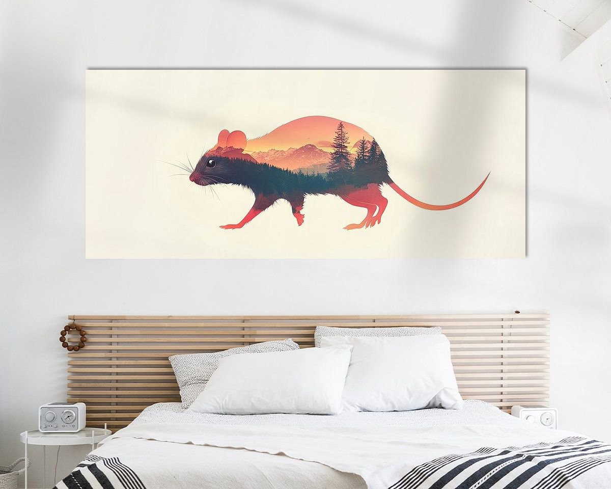 Voorbeeld van het werk in een kamer