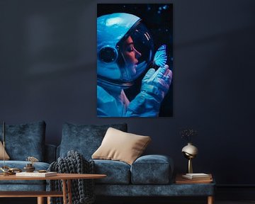 Ruimte en vlinder van Poster Art Shop
