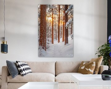 Winter bospad van Poster Art Shop