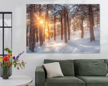 Magie van het winterse bos van Poster Art Shop