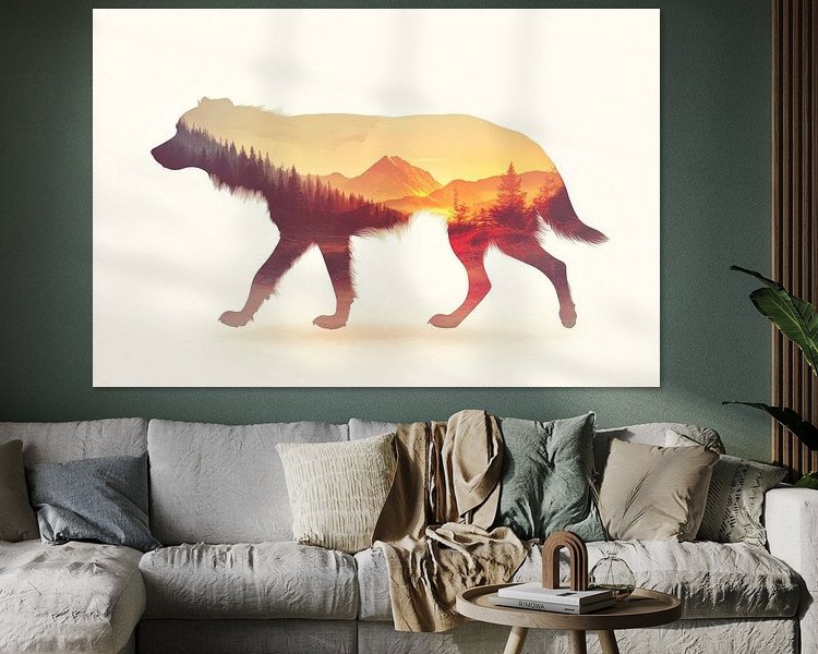 Voorbeeld van het werk in een kamer