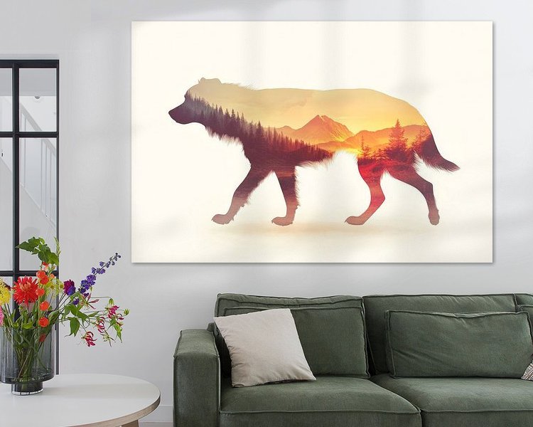 Voorbeeld van het werk in een kamer