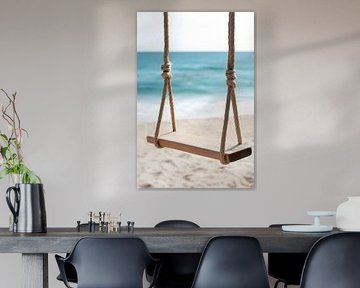 Balançoire sur la plage sur Poster Art Shop