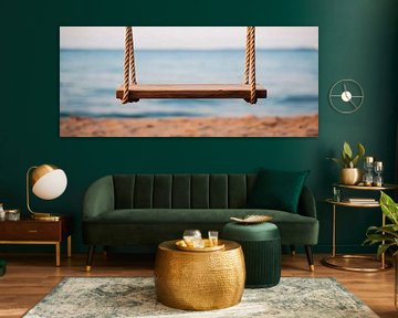 Balançoire sur la plage sur Poster Art Shop