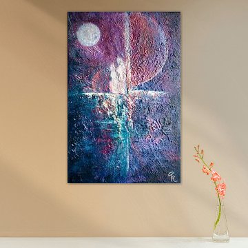 Kruispunt in Maanlicht