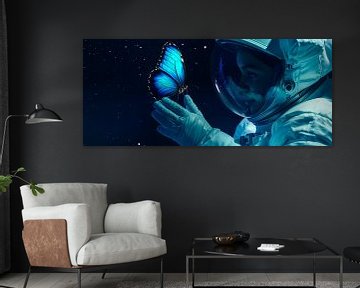 Vlinder in de ruimte van Poster Art Shop