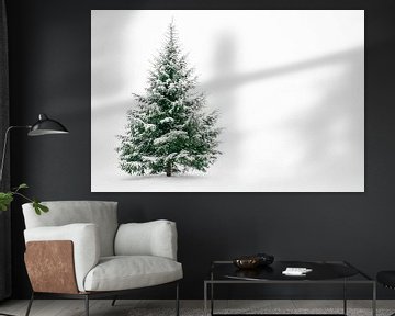 Besneeuwde dennenboom van Poster Art Shop