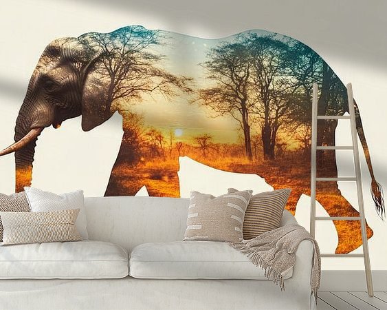 Voorbeeld van het werk in een kamer