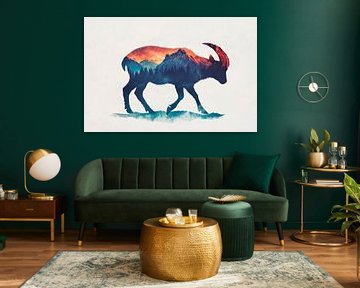 Mountain landscape in the animal by Poster Art Shop