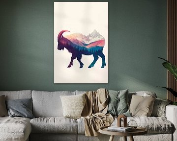 Paysage de montagne en animal sur Poster Art Shop