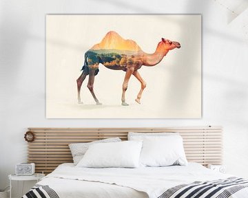 Desert landscape in a camel by Poster Art Shop