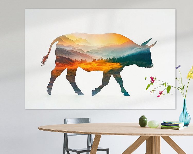 Voorbeeld van het werk in een kamer