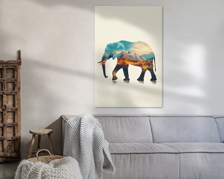 Voorbeeld van het werk in een kamer