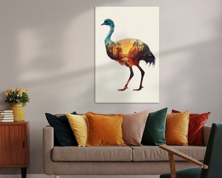 Voorbeeld van het werk in een kamer