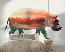 Voorbeeld van het werk in een kamer