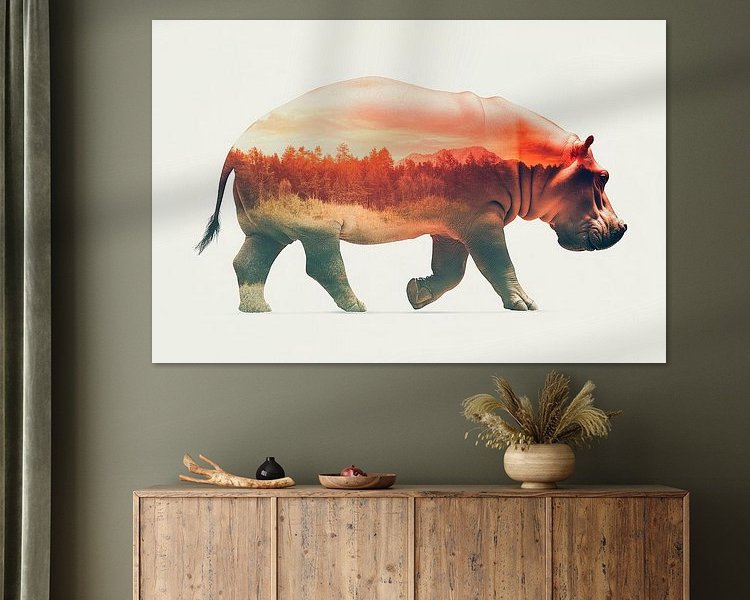 Voorbeeld van het werk in een kamer