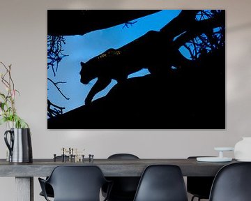 Silhouet van een luipaard