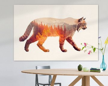 Lynx dans la forêt sur Poster Art Shop