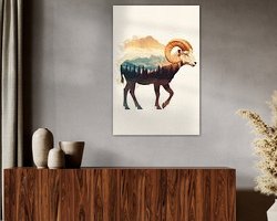 Voorbeeld van het werk in een kamer