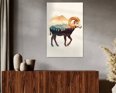 Voorbeeld van het werk in een kamer